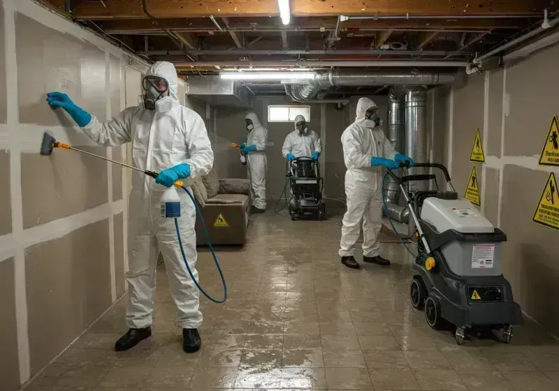 Basement Moisture Removal and Structural Drying process in Geneva, NE